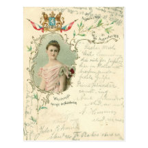 Coronation Queen Wilhelmina #003NL Post Cards