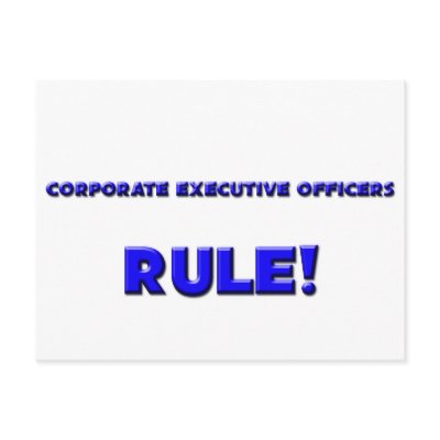 Corporate Executive Officers Rule! Postcards by professions