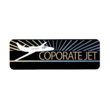 Corporate Jet Aircraft Custom Return Address Labels