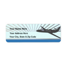Corporate Jet Aircraft Custom Return Address Labels
