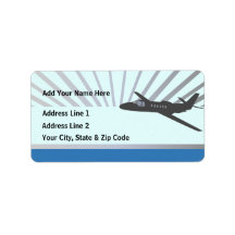 Corporate Jet Aircraft Labels