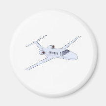 Corporate Jet Fridge Magnets