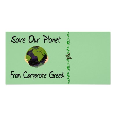 Corporate Planet Photo Greeting Card by orsobear