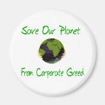 Corporate Planet Refrigerator Magnets