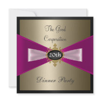 Corporation Annual Dinner Party Invitation