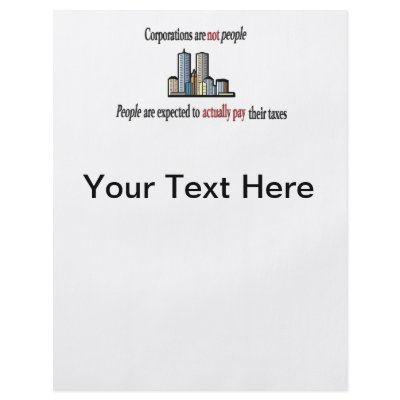 Corporations are not people Flyer by joystickenvy