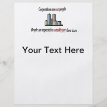 Corporations are not people Flyer