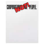 Corporations Are People. NOT! Customized Letterhead