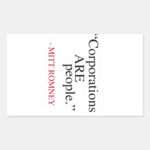 Corporations are People Sticker