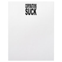 Corporations Suck Personalized Letterhead