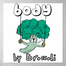 Corps par le brocoli posters