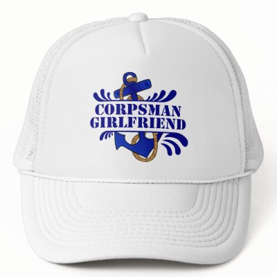 Corpsman Girlfriend, Anchors Away! Mesh Hats by ArmyMomCreations
