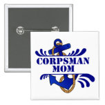 Corpsman Mom, Anchors Away! Buttons