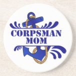 Corpsman Mom, Anchors Away! Drink Coasters