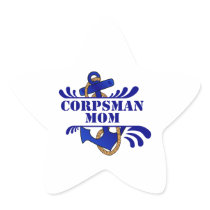 Corpsman Mom, Anchors Away! Star Stickers