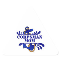 Corpsman Mom, Anchors Away! Triangle Stickers