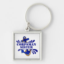 Corpsman Sister, Anchors Away! Key Chain