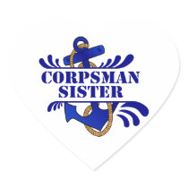 Corpsman Sister, Anchors Away! Stickers