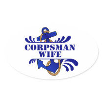 Corpsman Wife, Anchors Away! Sticker