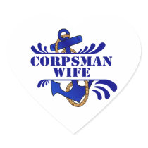 Corpsman Wife, Anchors Away! Sticker