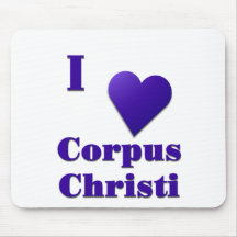 Corpus Christi -- Midnight Blue Mouse Pads