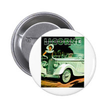 Corre La Licorne ~ Vintage Automobile Ad Button