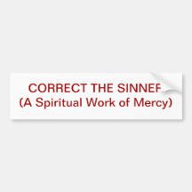 Correct the sinner bumper sticker