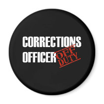 CORRECTIONS OFFICER DARK FRIDGE MAGNETS