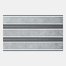Corrugated Steel Textured Rectangle Stickers
