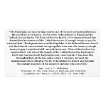 Corrupt Federal Reserve Quote by Louis T McFadden Photograph