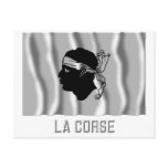 Corse waving flag with name