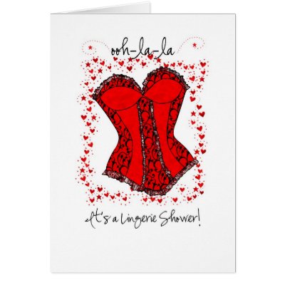 corset bridal shower invitation cards by myslewis