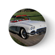 Corvette antique cars classic autos vintage cars pinback button