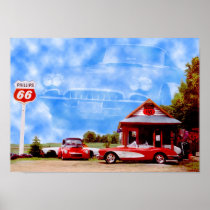 Corvette Clouds Posters