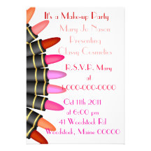 Cosmetic Party Custom Invites