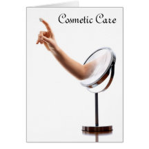 Cosmetics care greeting card