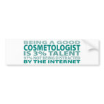 Cosmetologist 3% Talent bumper stickers