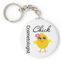 Cosmetologist Chick Key Chain