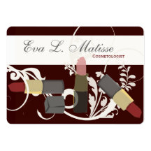 Cosmetologist Floral Swirls Business Card Templates