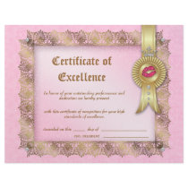 Cosmetology Certificate of Excellence Diploma
