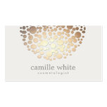 Cosmetology Faux Gold Leaf Circle Motif Business Card