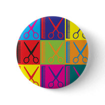 Cosmetology Pop Art Pinback Button