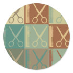 Cosmetology Pop Art Round Stickers