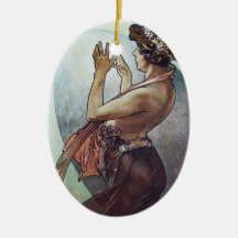 Cosmic Art Nouveau Christmas Ornaments
