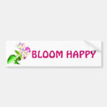 Cosmic Blossoms BLOOM HAPPY bumper sticker