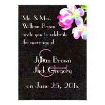 Cosmic Blossoms Wedding invitation