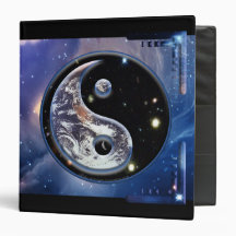 Cosmic Blue Yin Yang Vinyl Binder