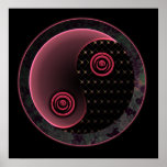 Cosmic Purple Yin Yang Posters