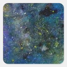 Cosmic starry sky - orion or milky way cosmos square stickers