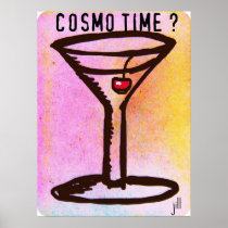 COSMO TIME MARTINI PRINT by Jill